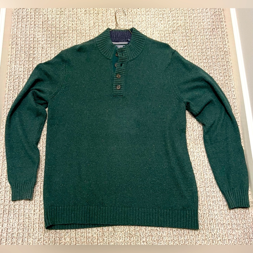 Green Wool 4 Button sweater